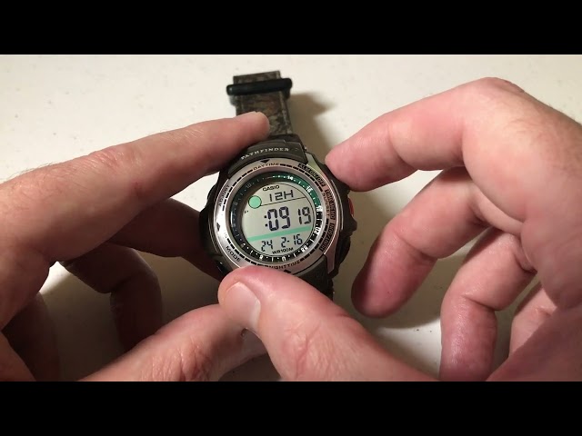 Casio Hunt Time Pathfinder PAS410B | Set Time and Date