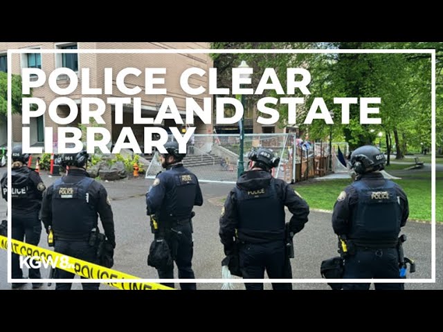Police clear Portland State library; protesters arrested