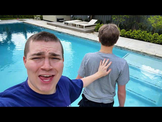 if this gets 5k likes i'll push him in the pool