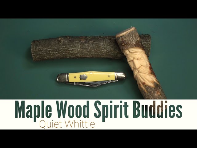 Maple Wood Spirit Buddies - Pocket Knife Whittle