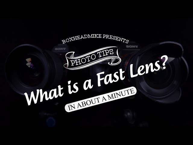 What is a fast lens? (in about a minute)