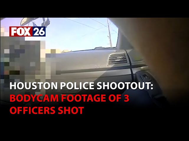 Houston Police Shootout: Body cam footage of three officers shot