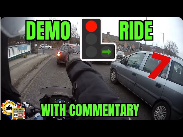 Town demo ride with commentary :  (qualified motorcycle instructor of 39 years)