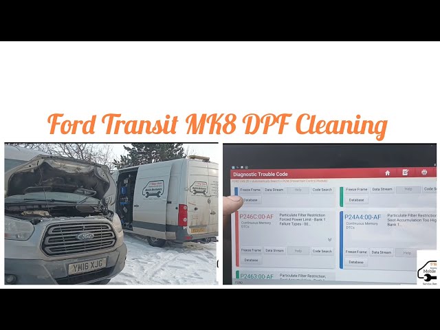 Ford Transit MK8 2.2 RWD P246C:00-AF P24A4:00-AF Particulate Filter Restriction DPF Cleaning
