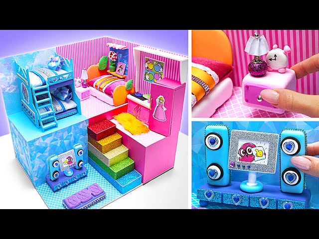 Prinzessin Peach Vs. Königin Elsa: Schlafzimmer basteln 👑 Fantastisches DIY-Miniaturhaus