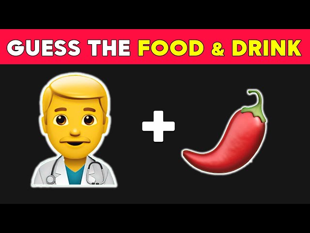 Can You Guess The FOOD And DRINK By Emoji? Guess The Emoji | Food And Drink Quiz