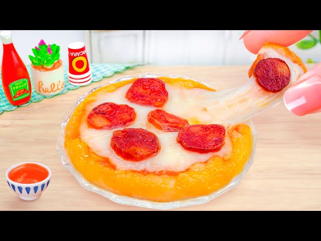 Yummy Miniature Amazing Pepperoni Pizza Recipe Cooking at Mini Kitchen 🍕 Easy Fast Food Recipe