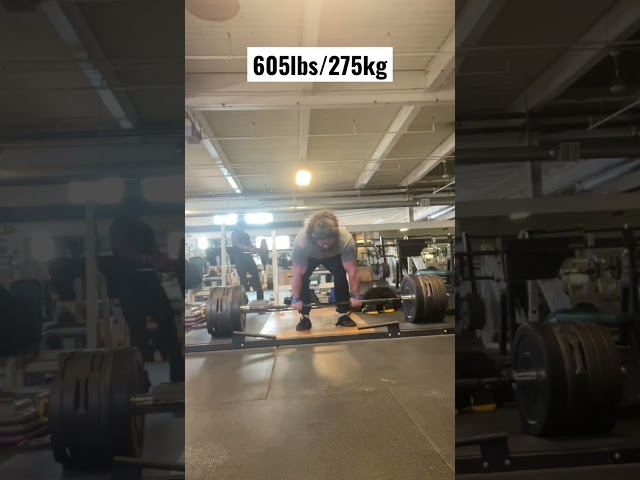 605lbs/275kg Deadlift for as many reps as possible