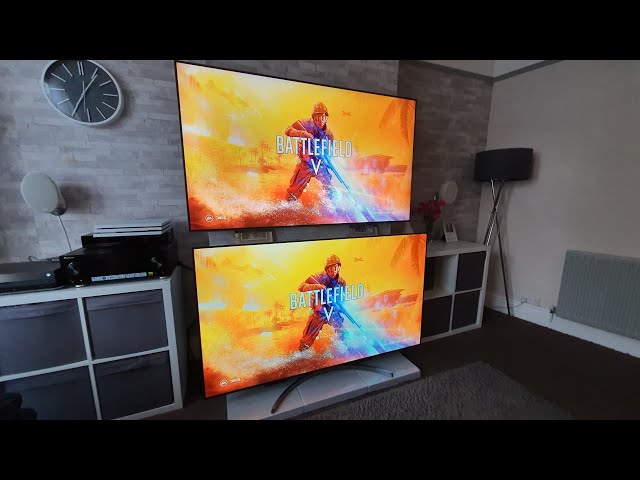 QLED vs OLED gaming test with Battlefield V on Xbox One  X,RTINGS settings!