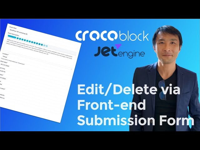 How to edit posts via Front-end Form and delete directly via the listing page | JetEngine Plugin