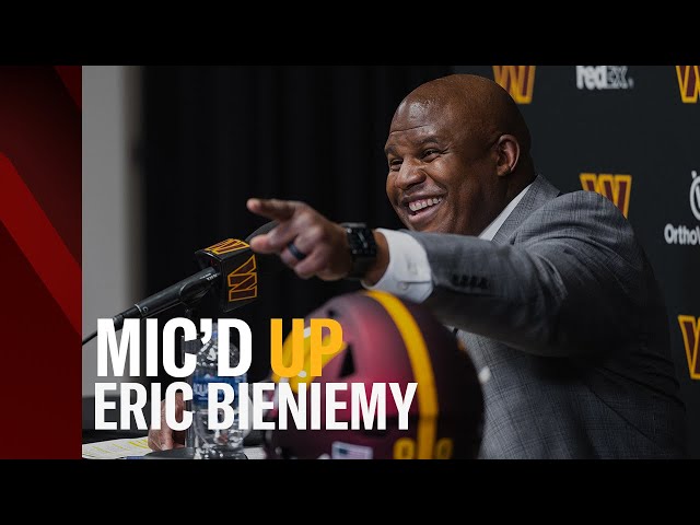 His first day as a Commander: Washington OC Eric Bieniemy MIC'D UP
