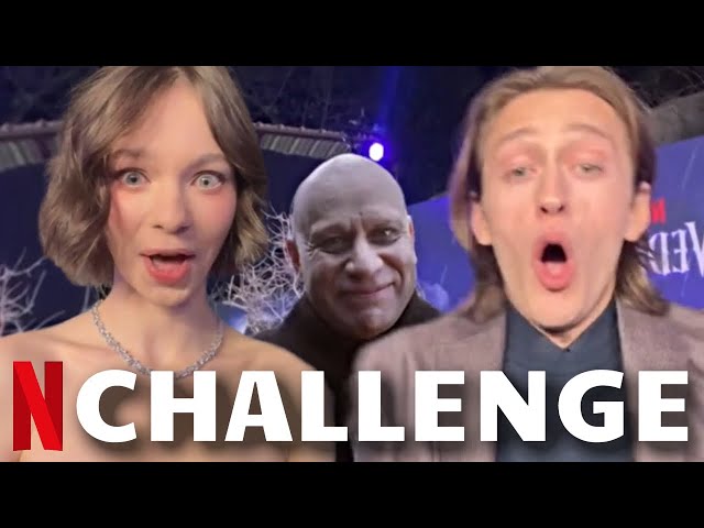 WEDNESDAY Cast Gets Pranked By Uncle Fester Filter & Plays The Put A Finger Down Challenge | Netflix