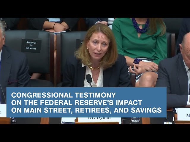 Congressional Testimony on the Federal Reserve's Impact on Main Street, Retirees, and Savings