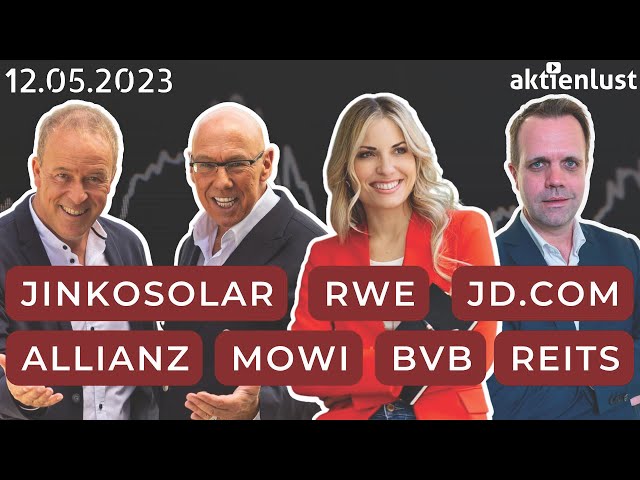 Allianz, SMA Solar, Jinko, RWE, Mowi, JD.com, BVB uvm.: 4er Zoom