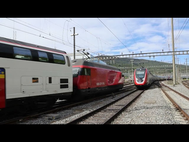 SBB,  Bahnhof Olten, Kurze Impressionen des Bahnverkehrs, 27.04.2024