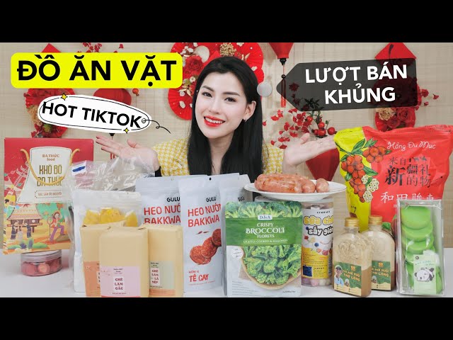 [REVIEW] 7749 Đồ ăn vặt Hot Tiktok | Cafe Muối Chú Long, Khô Bò Ba Thức,  Chè Lam, Bánh Gio..v...v