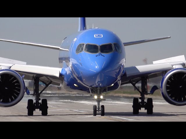 4K | Plane Spotting | Ogden's Commercial Flight to Santa Ana - Breeze A220-300 - April 20, 2024