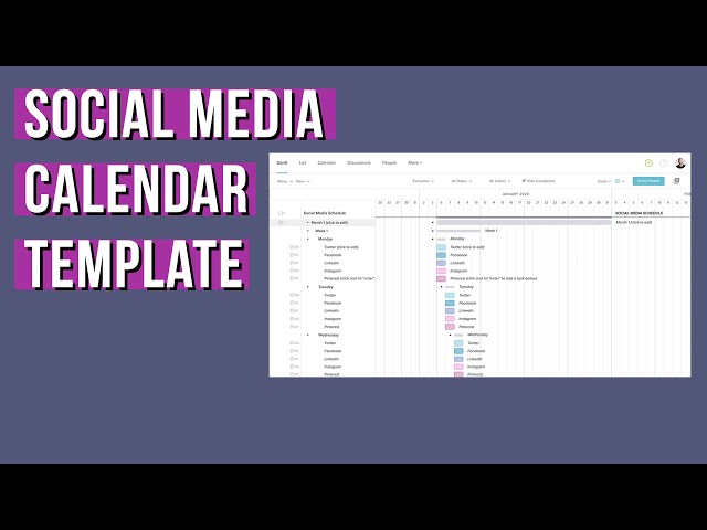 Social Media Calendar Template | TeamGantt