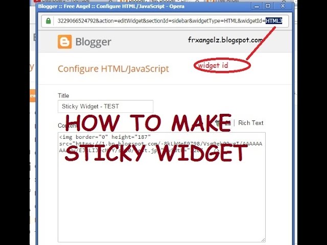 Make Any Blogger Widget/Gadget/web element Sticky (float)
