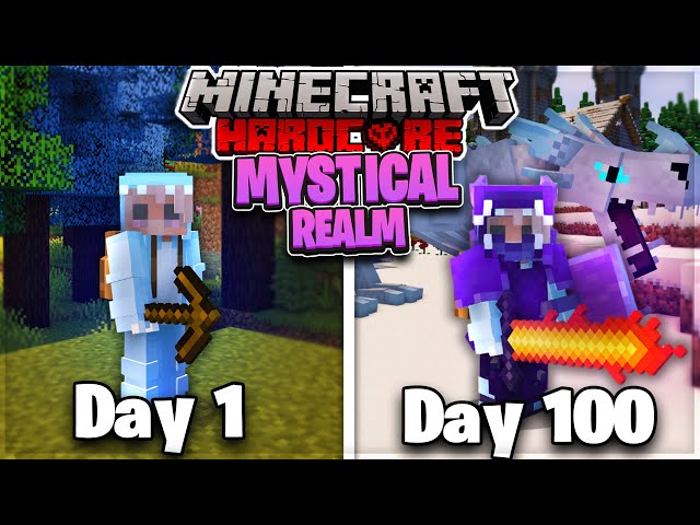 I Survived 100 Days in a MYSTICAL REALM in Hardcore Minecraft... Here's What Happened