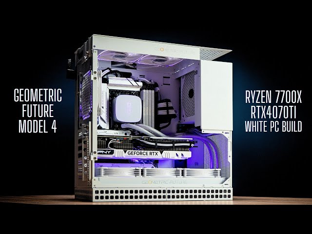 Geometric Future Model 4 | Unique Case | Ryzen 7700X #4070ti White Build | #asmrsound