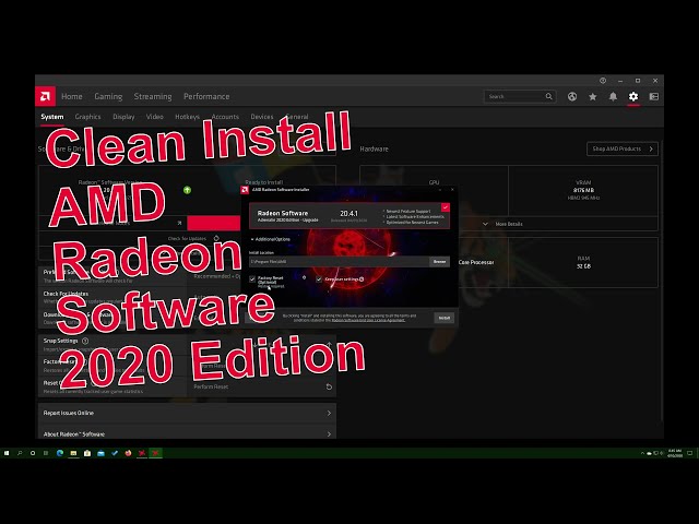 Clean Install AMD Radeon Software 2020 Edition
