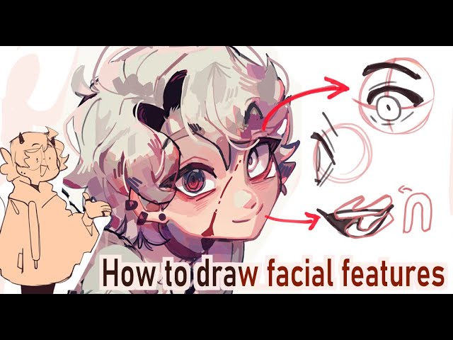 How I draw facial features|| Eyes, nose and mouth Tutorial