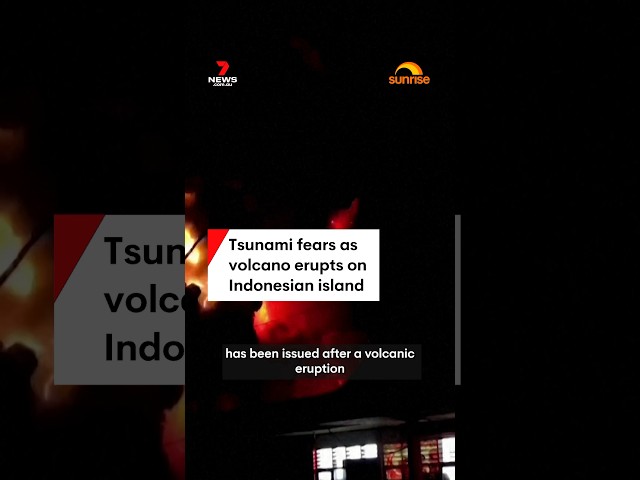 Tsunami fears as volcano erupts on Indonesian island