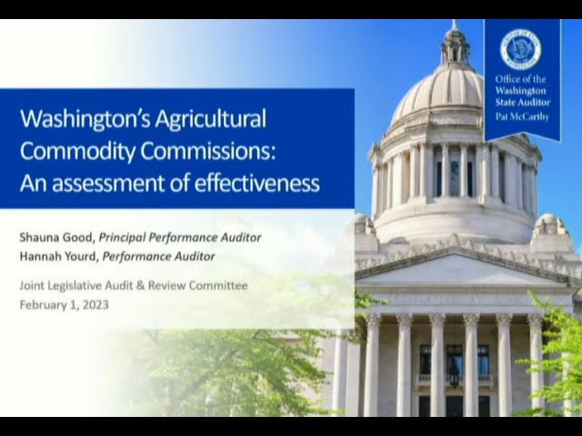 JLARC I-900 performance audit review: Effectiveness of Agricultural Commodity Commissions 2-1-23