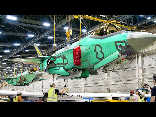 Tour of Billion $ US Advanced Factories Producing F-35 and F-16 Jet Fighter - Production Line