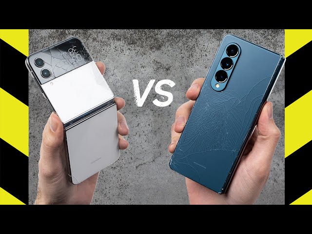 Galaxy Z Flip 4 vs. Fold 4 Drop Test!