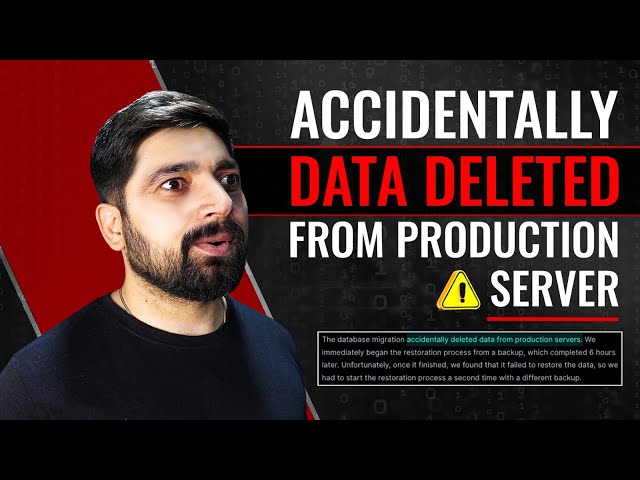 Accidentally deleted data from production