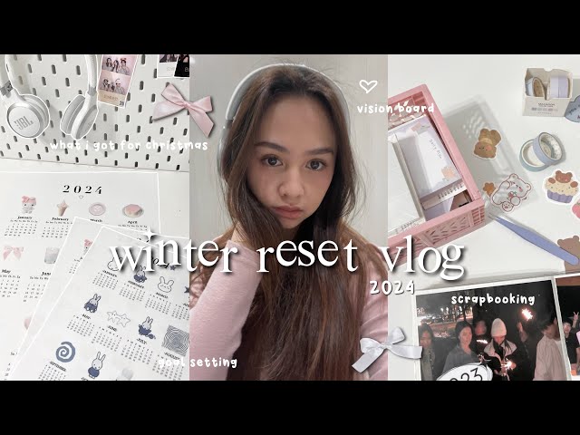 2024 WINTER RESET ｡❅⋆୨୧˚ | what i got for Christmas, room decor, vision board, & scrapbooking 🤍