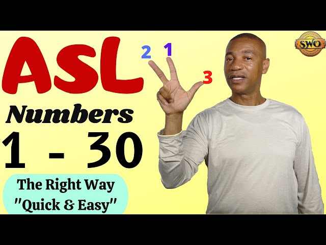 ASL Numbers 1 - 30:  Quick & Easy & Fun | Learn ASL Numbers | Signing  |  American Sign Language