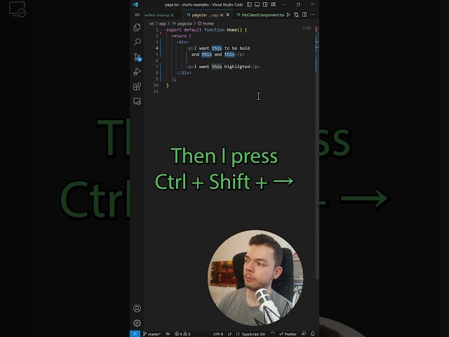 VS Code: Wrap Text With HTML Tags (Shortcut)