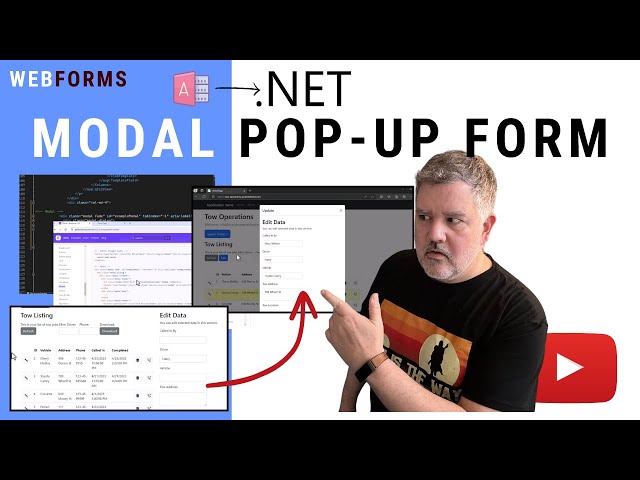 How to Create Modal Pop-up Forms in WebForms