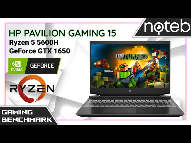 HP Pavilion Gaming 15-ec2 - Unturned Gameplay Benchmark (Ryzen 5 5600H, GTX 1650)