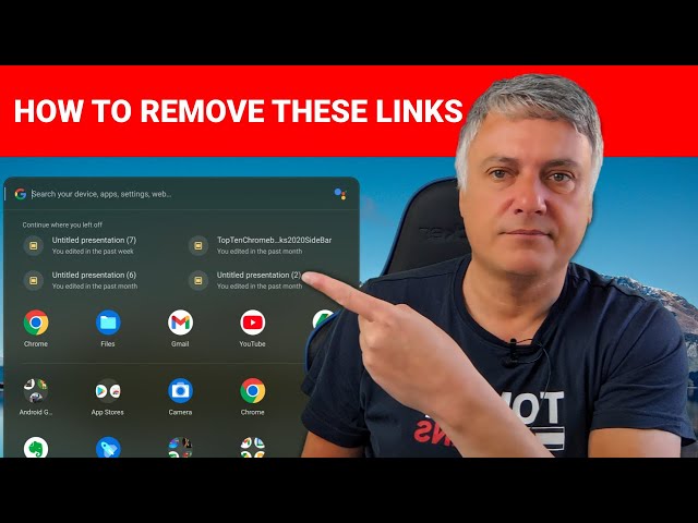 How to remove the quick links from the new Chrome OS start menu / Chrome OS app launcher menu