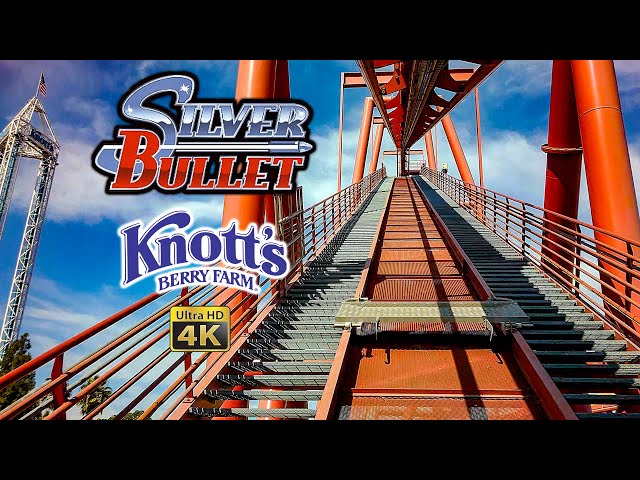 September 2023 Silver Bullet Roller Coaster Front Row On Ride 4K POV Knott's Berry Farm