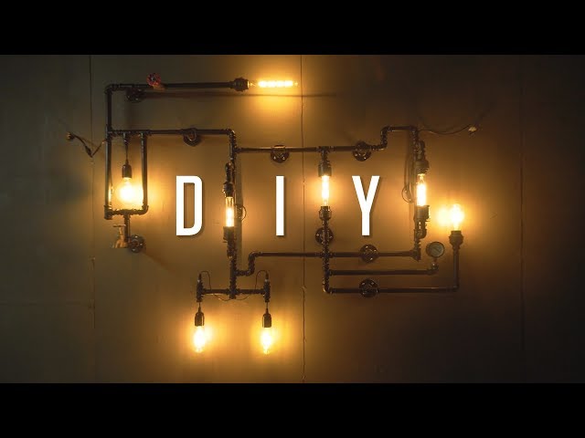 DIY Industrial Wall Pipe Lamp Tutorial / Build Guide