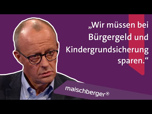 CDU-Chef Friedrich Merz und Ökonom Marcel Fratzscher zur Haushaltskrise der Ampel | maischberger