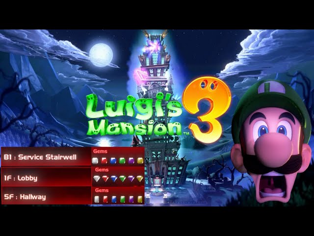 Luigi's  Mansion 3 Floor B1,F1 and F5  Walkthrough Gems & Boss  Ep 01