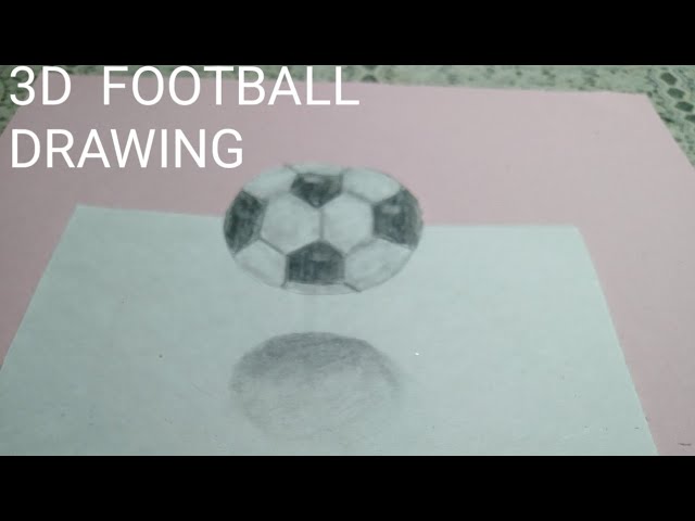 3d Football Drawing for beginners step by step easy tutorial @VandanaVibrantArt