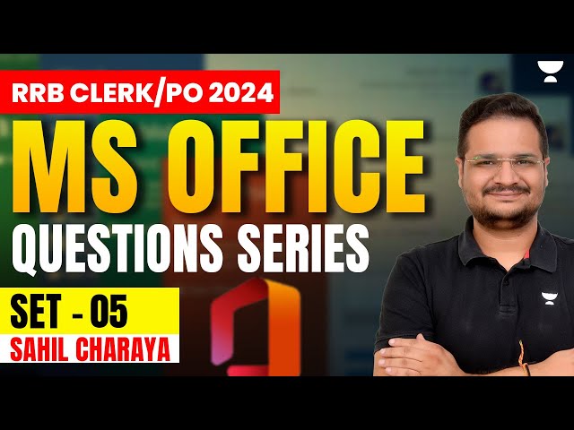 MS Office Question Series | Set - 05 | Computer Awareness for Bank Exams | Sahil Charaya