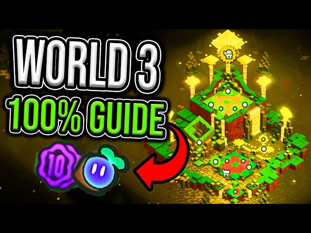 Super Mario Bros. Wonder 100% Full Guide - All Wonder Seeds and Purple Coins in World 3
