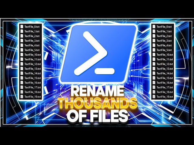 Automatically Renaming Hundreds of Files in Windows