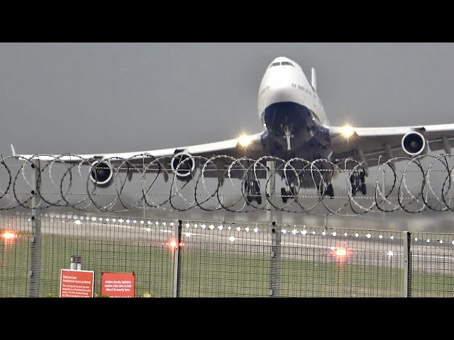 Boeing 747 Takes Off Sideways In Dramatic Crosswind