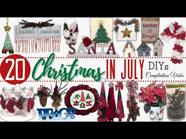 CHRISTMAS IN JULY | DOLLAR TREE AND BUDGET CHRISTMAS DECORATIONS | CHRISTMAS DECOR DIYS COMPILATION