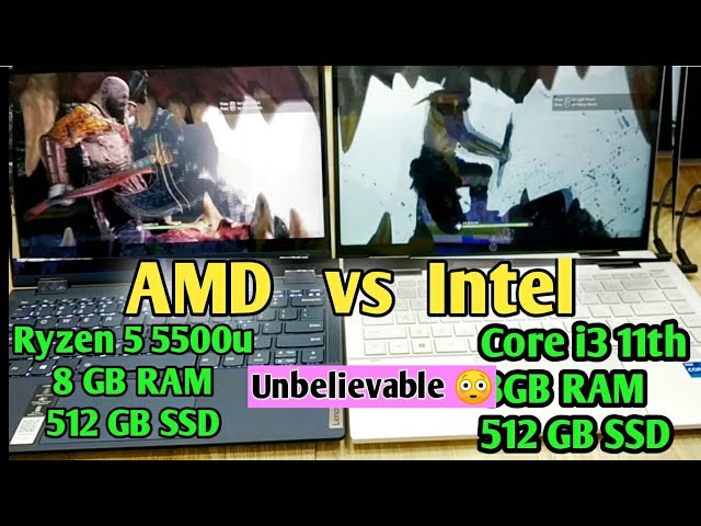 Ryzen 5 5500u vs Intel i3 11th gen | Both 8gb ram 512 gb ssd | intel vs amd | intel vs ryzen