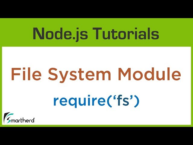 Node.js 'fs' module. File System in Node. Node beginners tutorial #3.3